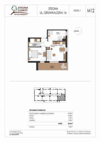 Apartament trzypokojowy  nr 12