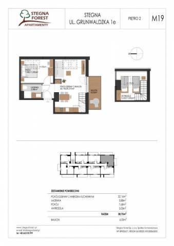Apartament dwupoziomowy  z klimatyzacją M19