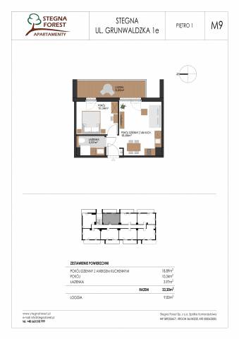 Apartament dwupokojowy nr 9
