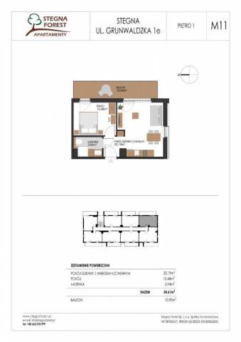 Apartament dwupokojowy nr 11