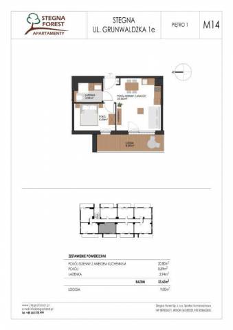 Apartament dwupokojowy nr 14