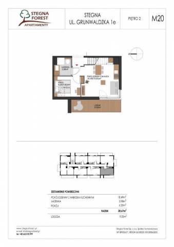 Apartament dwupokojowy nr 20